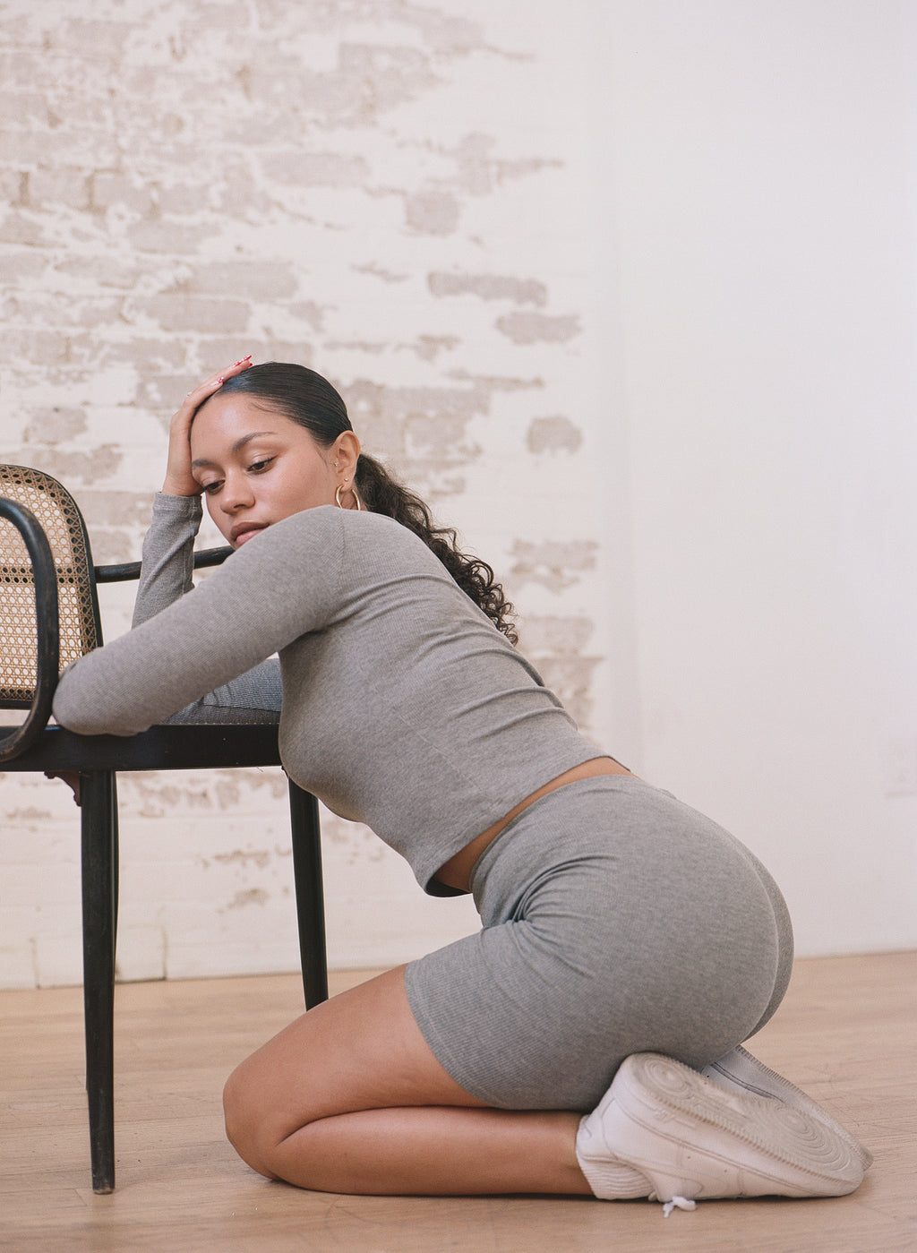 PONY BIKE SHORT - Heather Grey