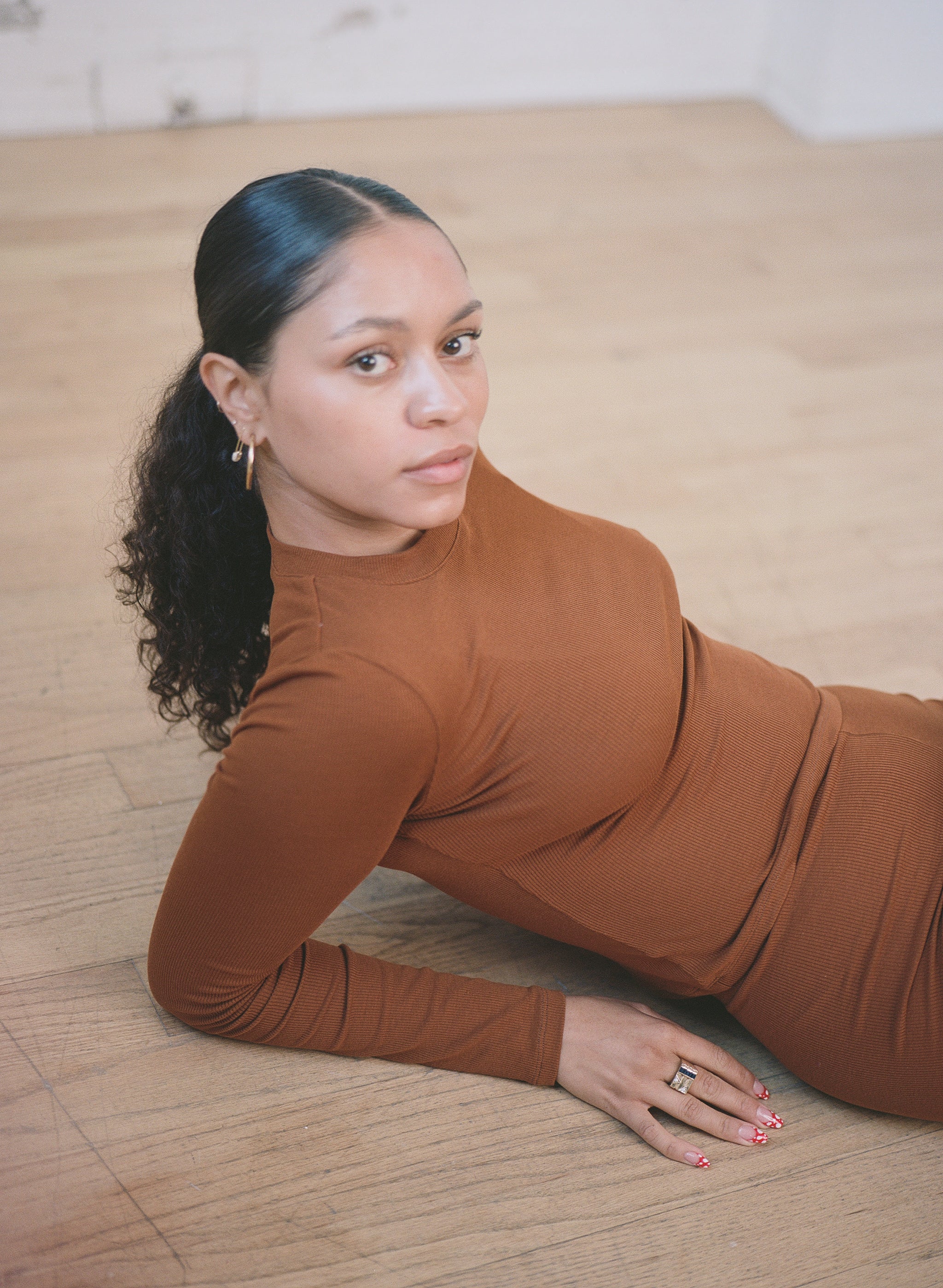 LUNA LONG SLEEVE TOP - Toffee