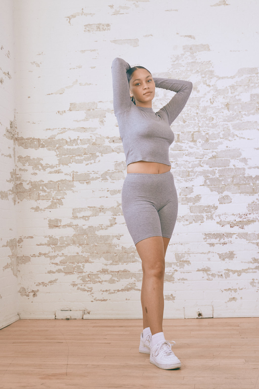 PONY BIKE SHORT - Heather Grey