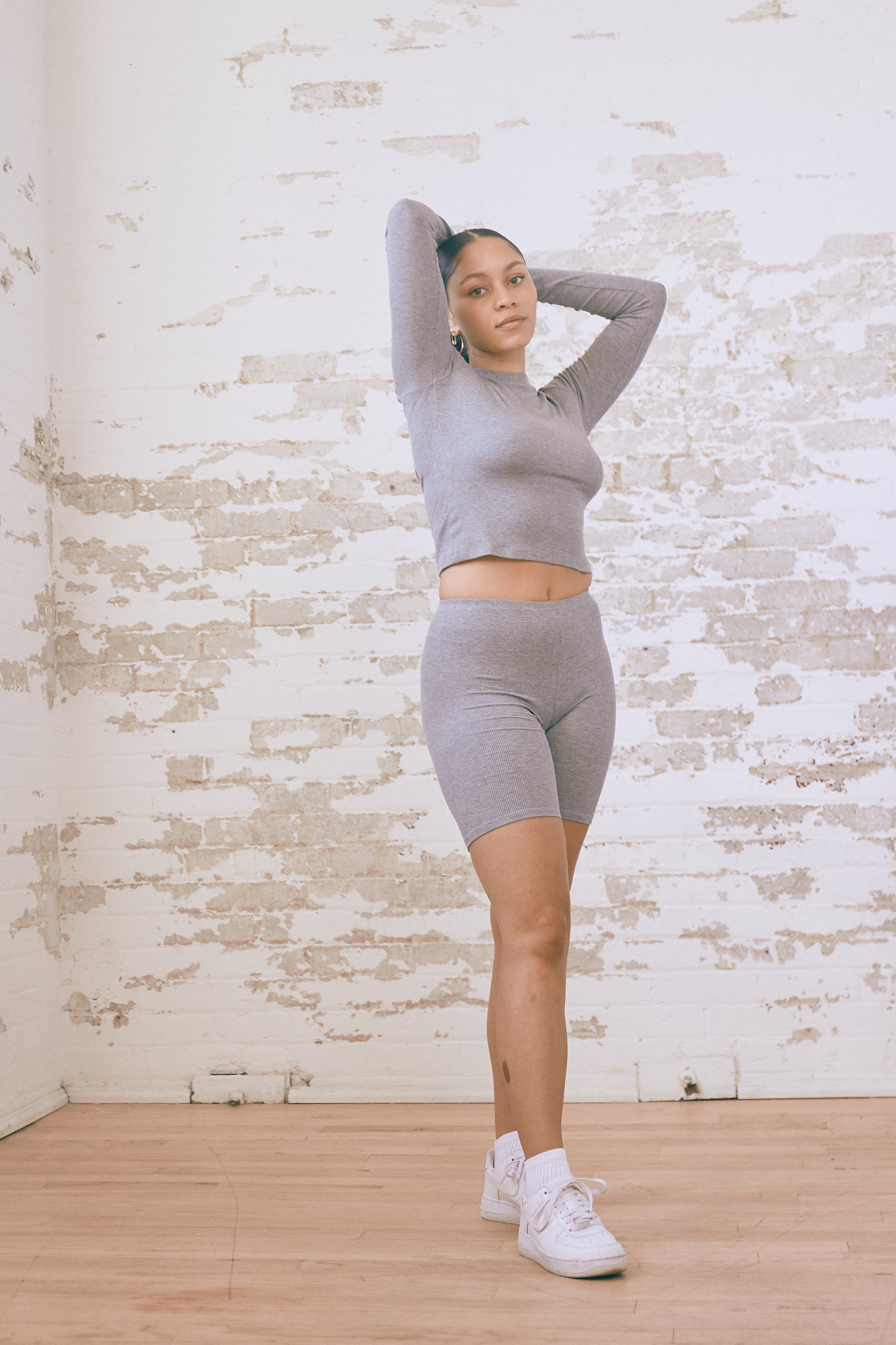 PONY BIKE SHORT - Heather Grey