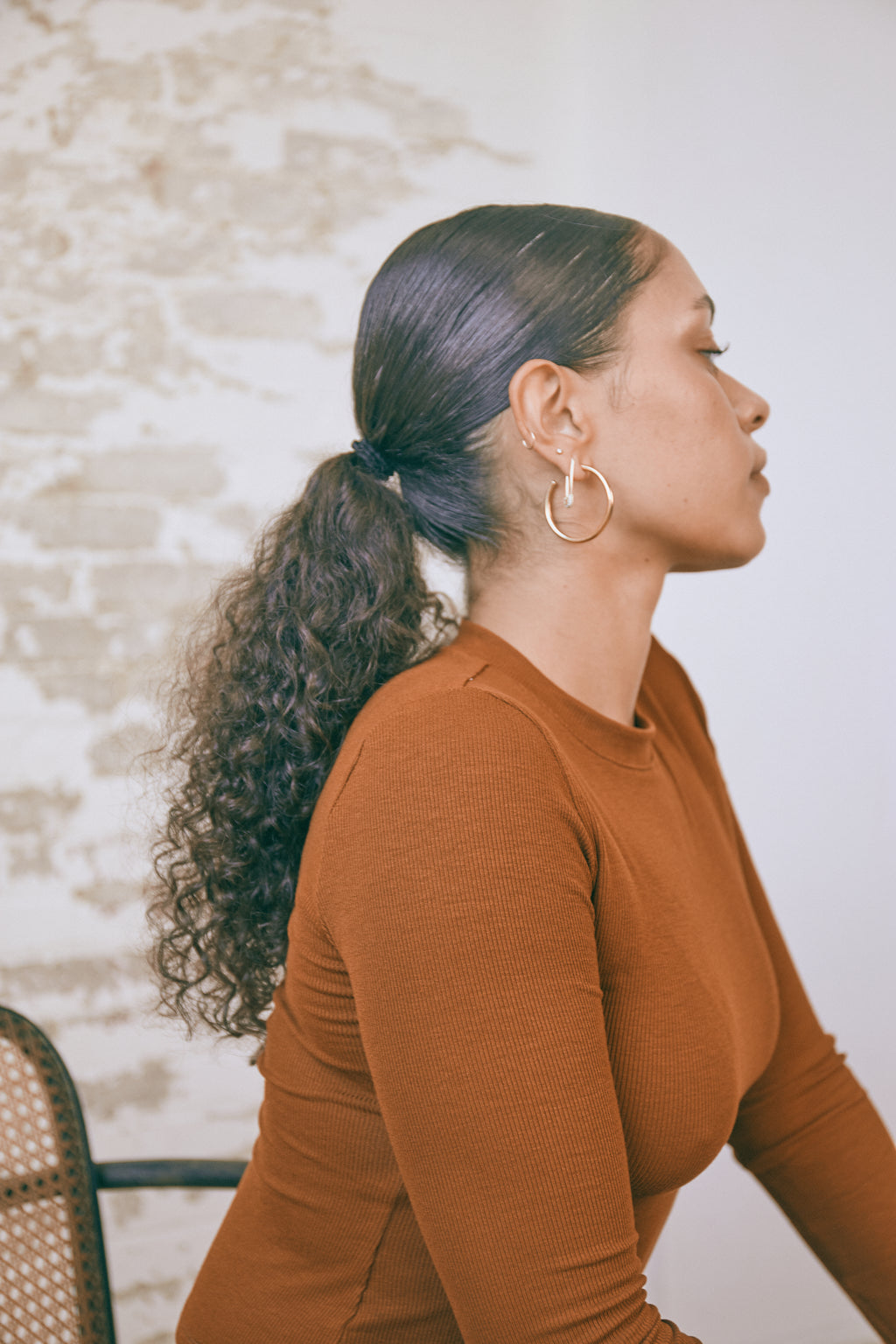 LUNA LONG SLEEVE TOP - Toffee