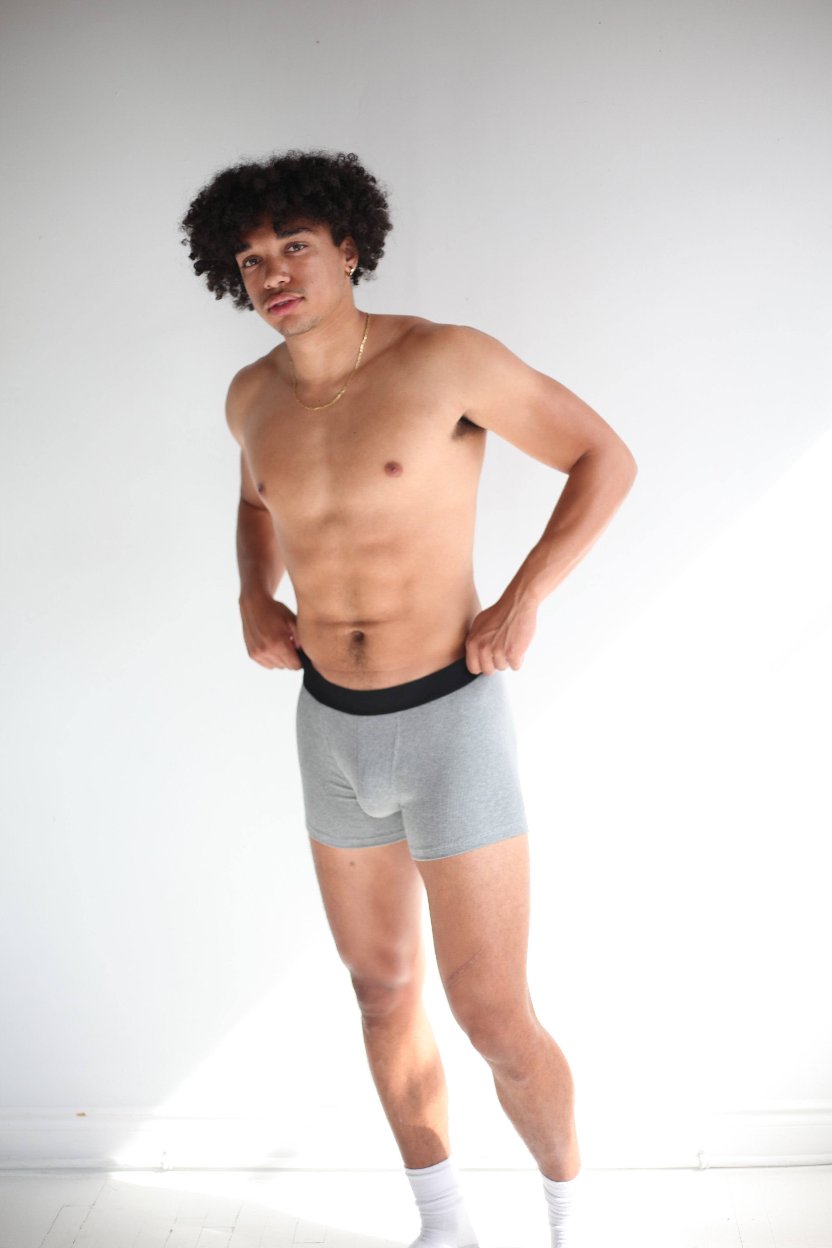 DREW BOXER SHORT - Heather Grey