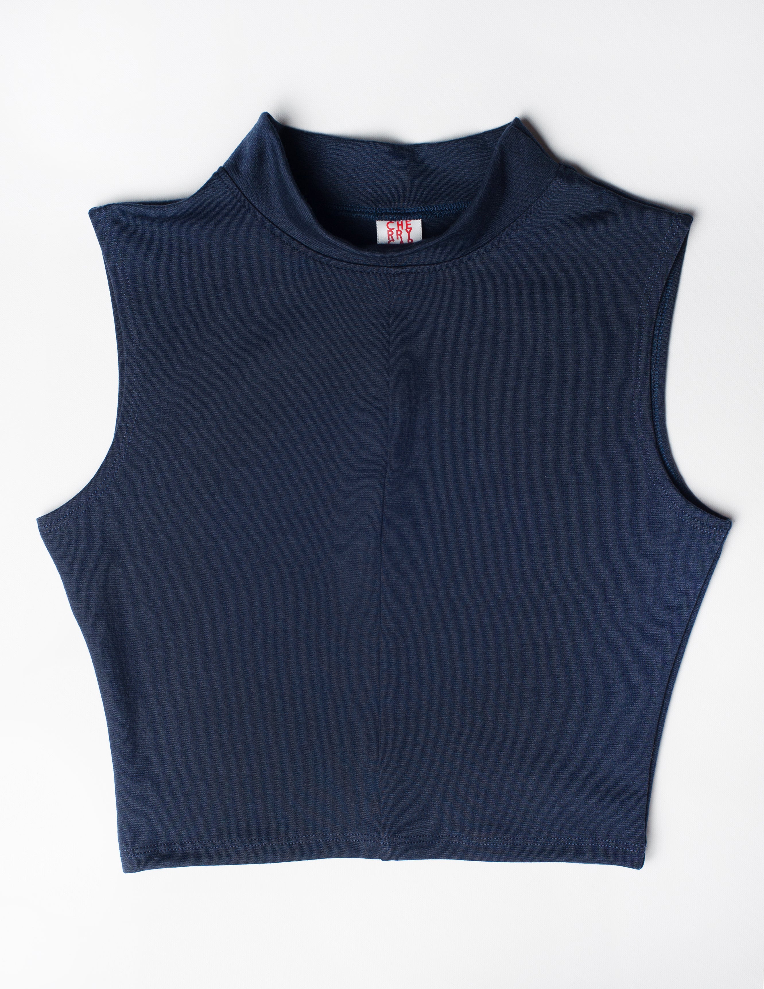 ROMEO MOCK NECK TOP - Navy